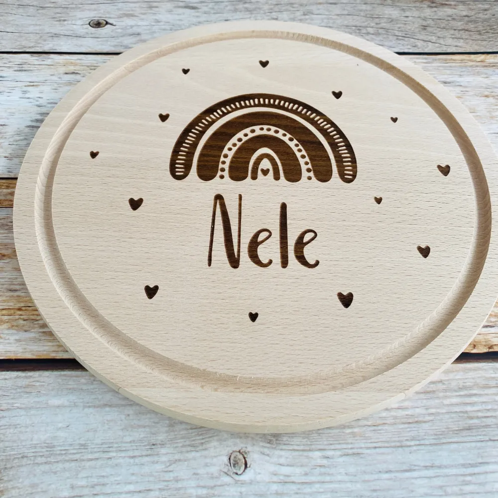 Kinderschneidebrett mit Gravur | personalisiertes Schneidebrett für Kinder | Kinderbrettchen mit Namen