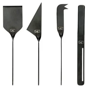 Laguiole Style de Vie Käsemesser und Buttermesser Schwarz - 6 Stück