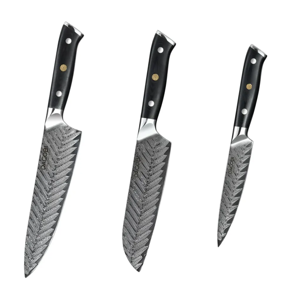 Professionelles Messerset, Damaststahl, D39