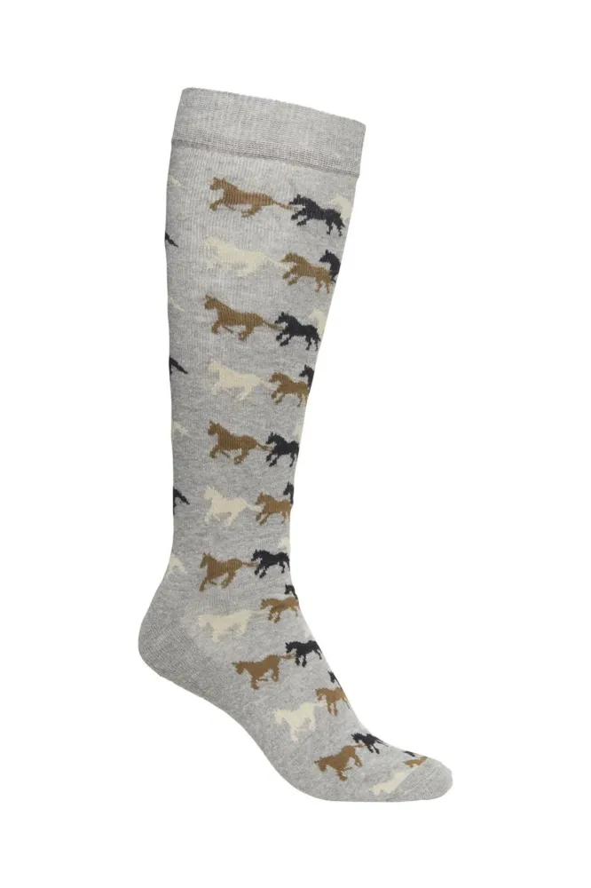 Running Horse Kinderreitsocken Pebble Grey 30-35