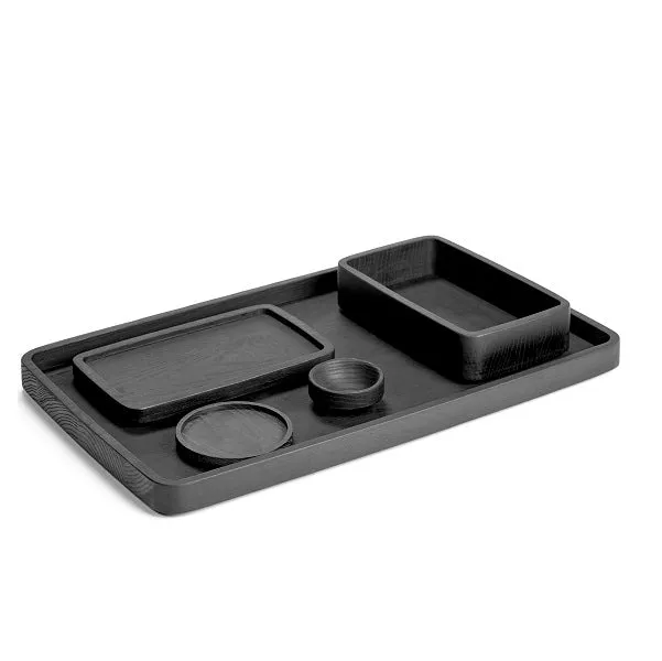 Serax Passe-Partout Servierbrett S Vincent van Duysen Holz schwarz 20x12xH1,7cm