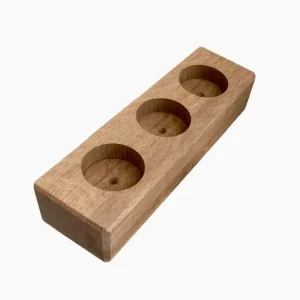 Servierbrett aus Massivholz für 3 Weckgläser