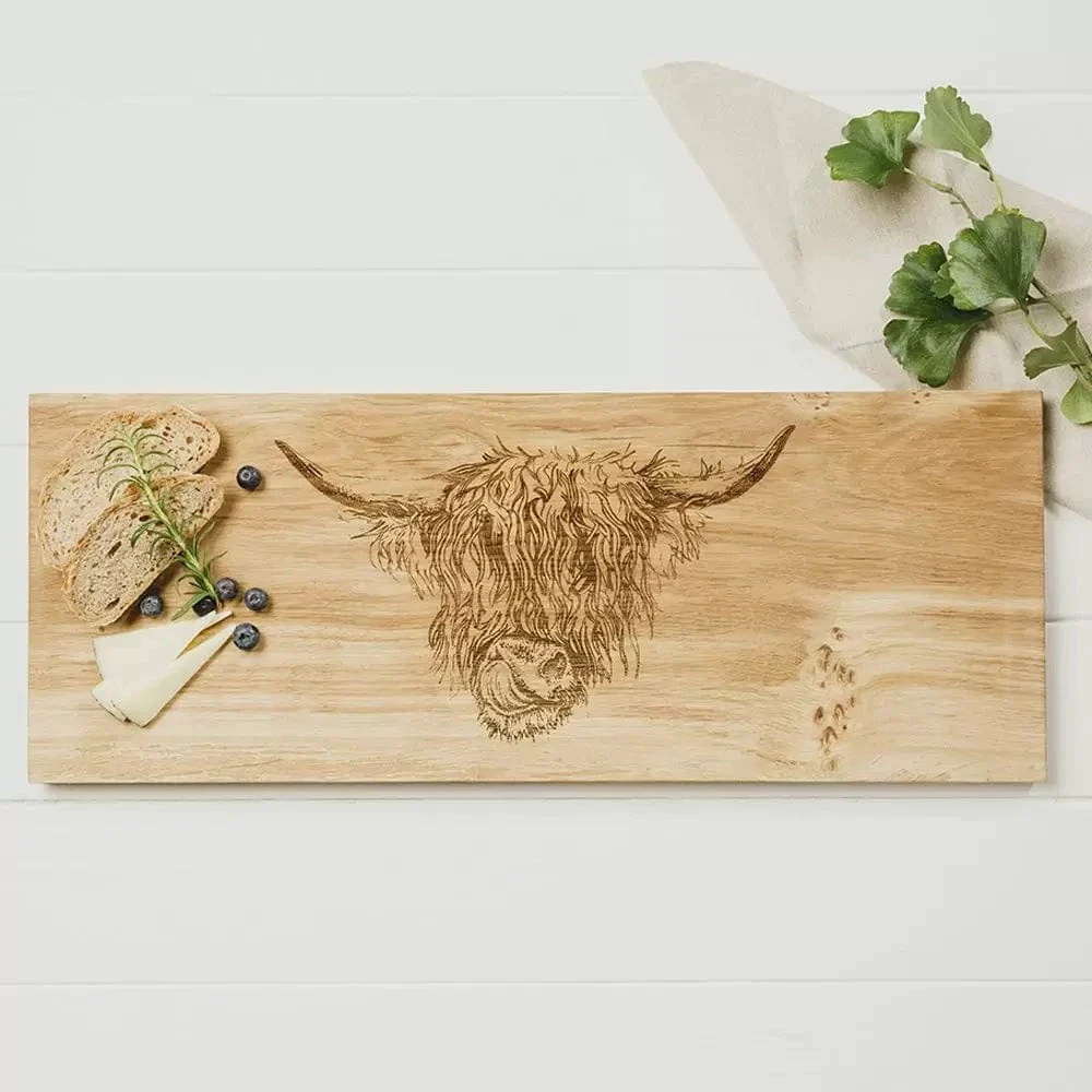 Servierbrett Shotse Highlander Groß - 60x25 - Schottische Eiche - Scottish Made