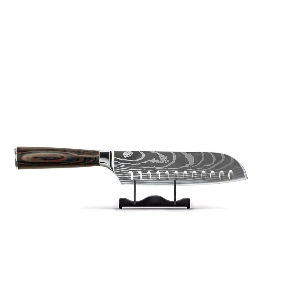 Shinrai Knives – 14-teiliges Messerset mit Damascus-Print – Master Collection XL-Set + Block