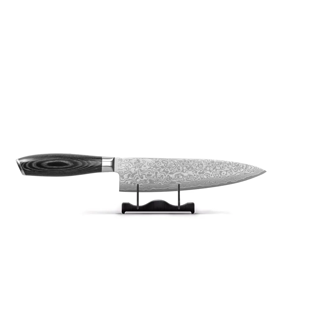 Shinrai Knives – 2-teiliges Messerset aus Damast-Pakkaholz – Kochmesser + Santokumesser