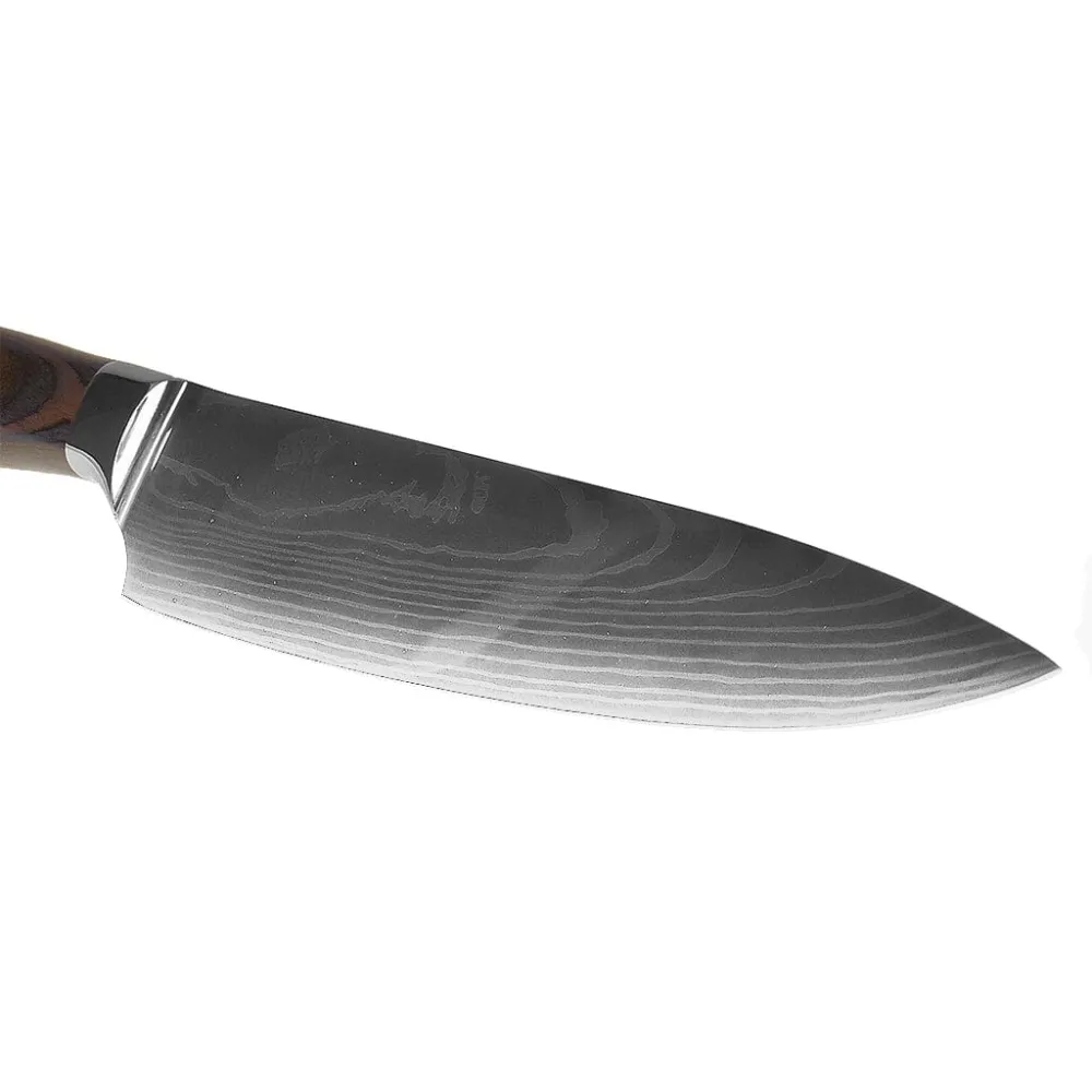 Shinrai Knives – 3-teiliges Outdoor-Messerset mit Damascus-Print