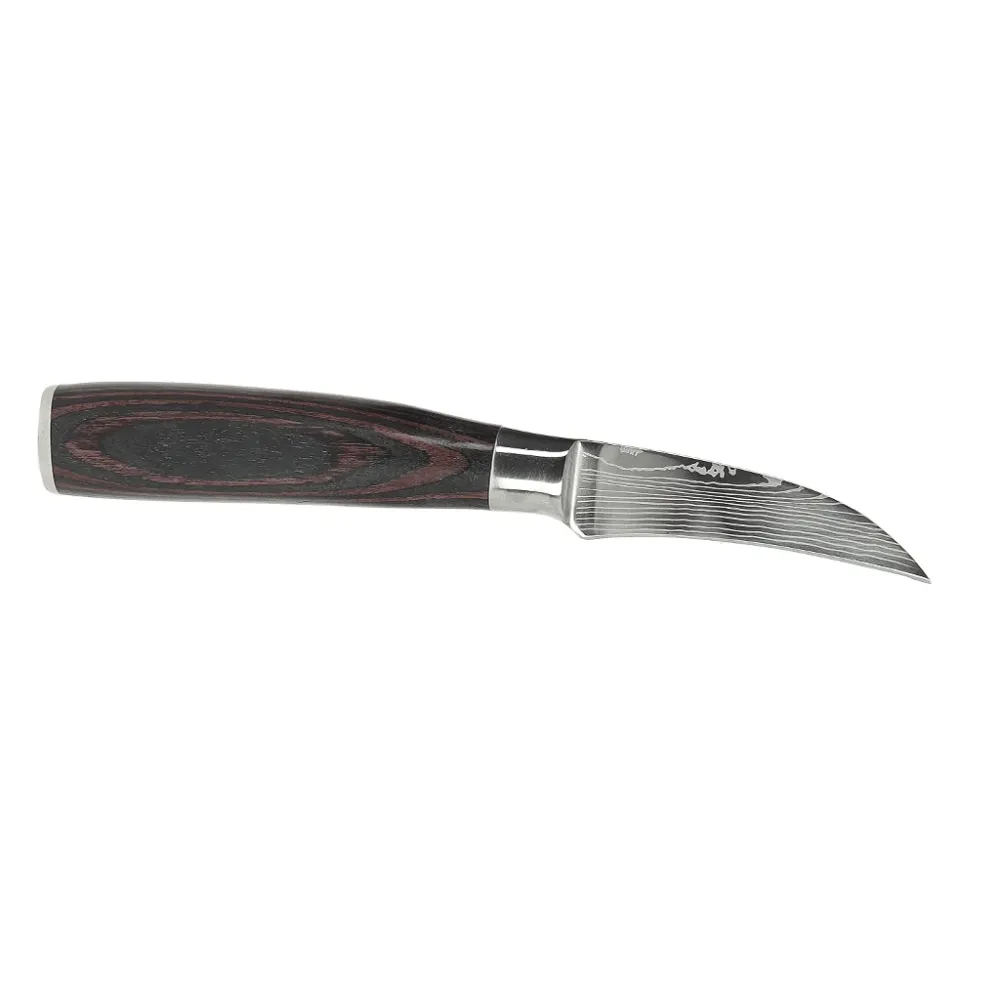 Shinrai Knives – 3-teiliges Outdoor-Messerset mit Damascus-Print