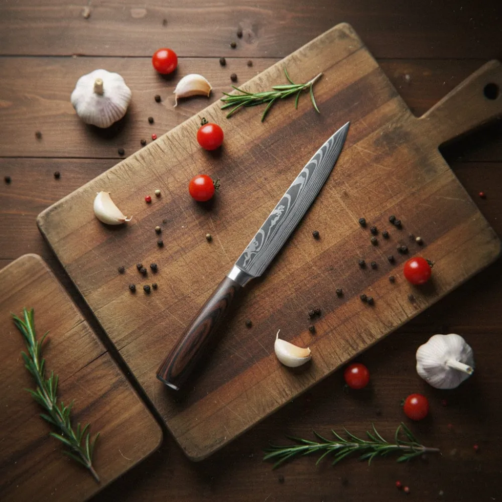 Shinrai Knives - Damascus Print 9-teiliges Messerset