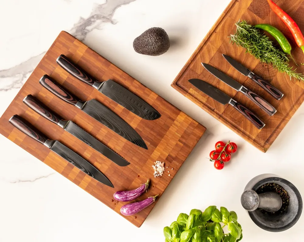 Shinrai Knives - Damastdruck 7-teiliges Messerset