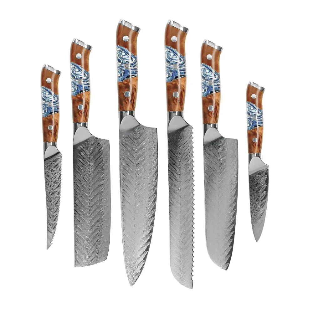 Shinrai Knives - Eclipse 6-teiliges Messerset + Messerblock Rotate