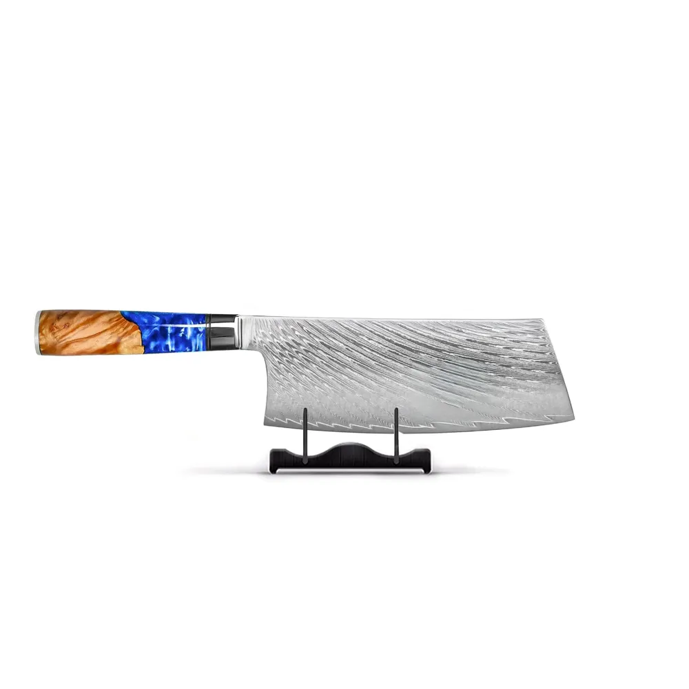 Shinrai Knives - Epoxy Sapphire 6-teiliges Messerset + Messerblock Rotate