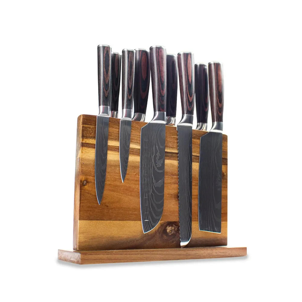 Shinrai Knives - Magnetischer Messerblock doppelseitig - Akazienholz