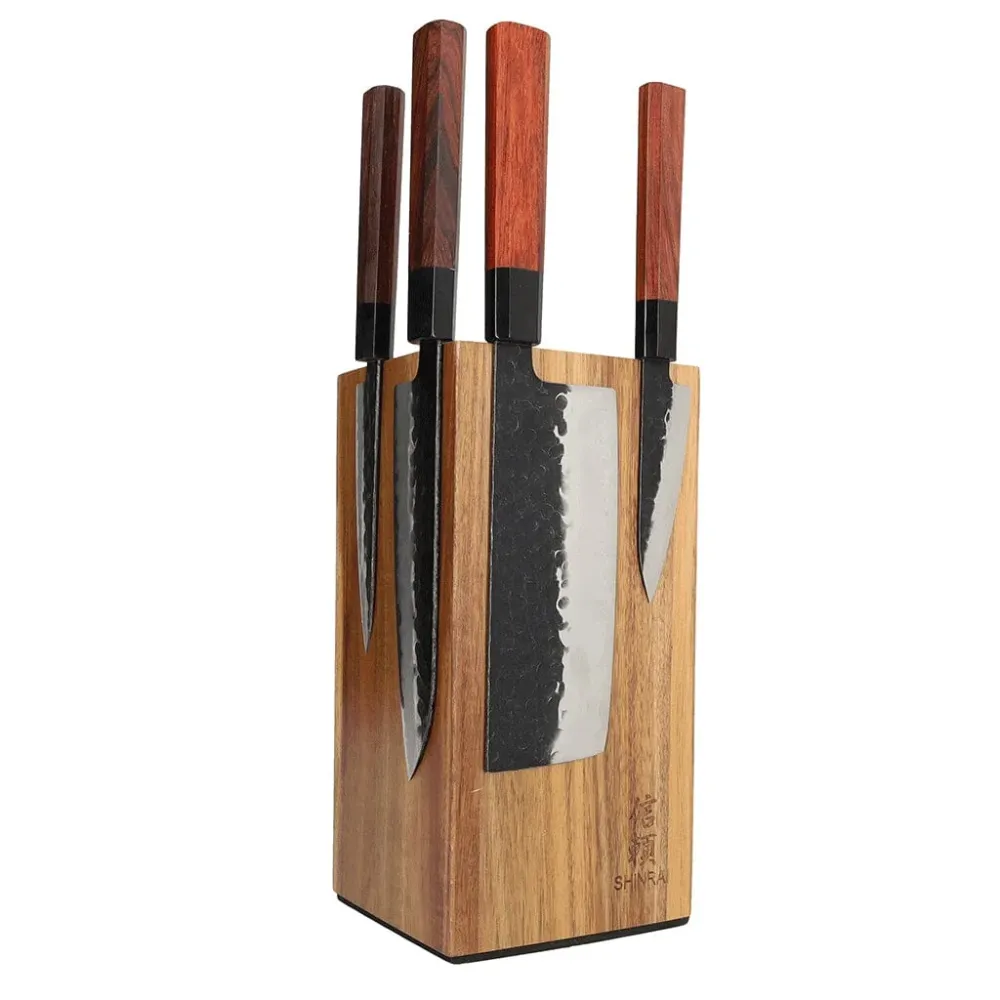 Shinrai Knives - Magnetischer Messerblock Rotate - Akazienholz