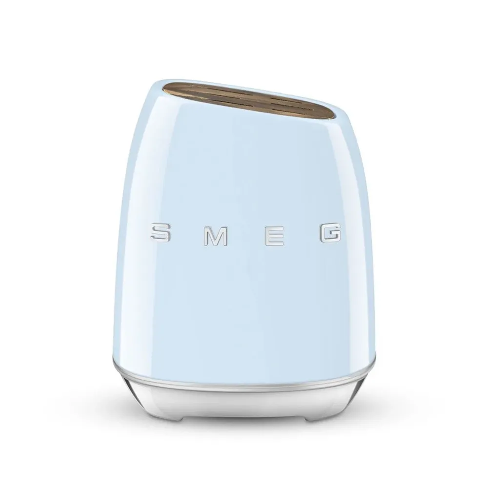 SMEG - Messerblock mit 6 Messern Pastellblau