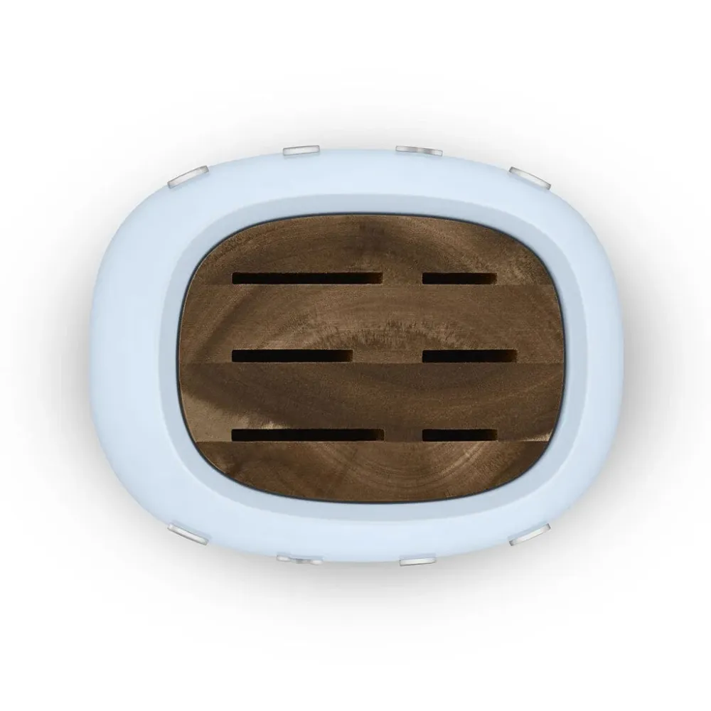 SMEG - Messerblock mit 6 Messern Pastellblau