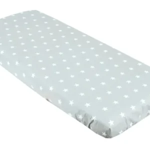 BABYLUX Spannbettlaken 40x90 cm Bettlaken Spannbetttuch Beistellbett 91. Sterne Grau
