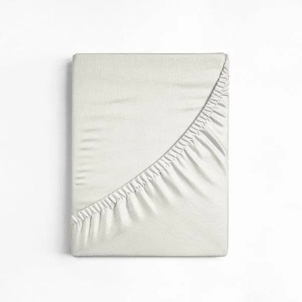 Baumwolle Spannbettlaken Creme 180 x 200 cm