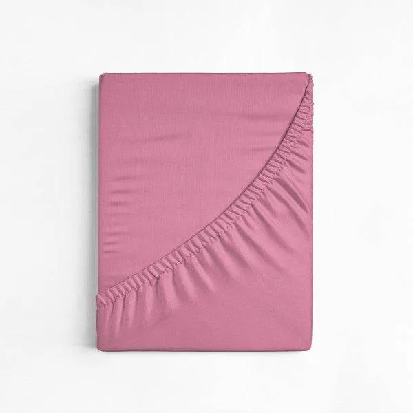 Baumwolle Spannbettlaken Rosa 140 x 200 cm