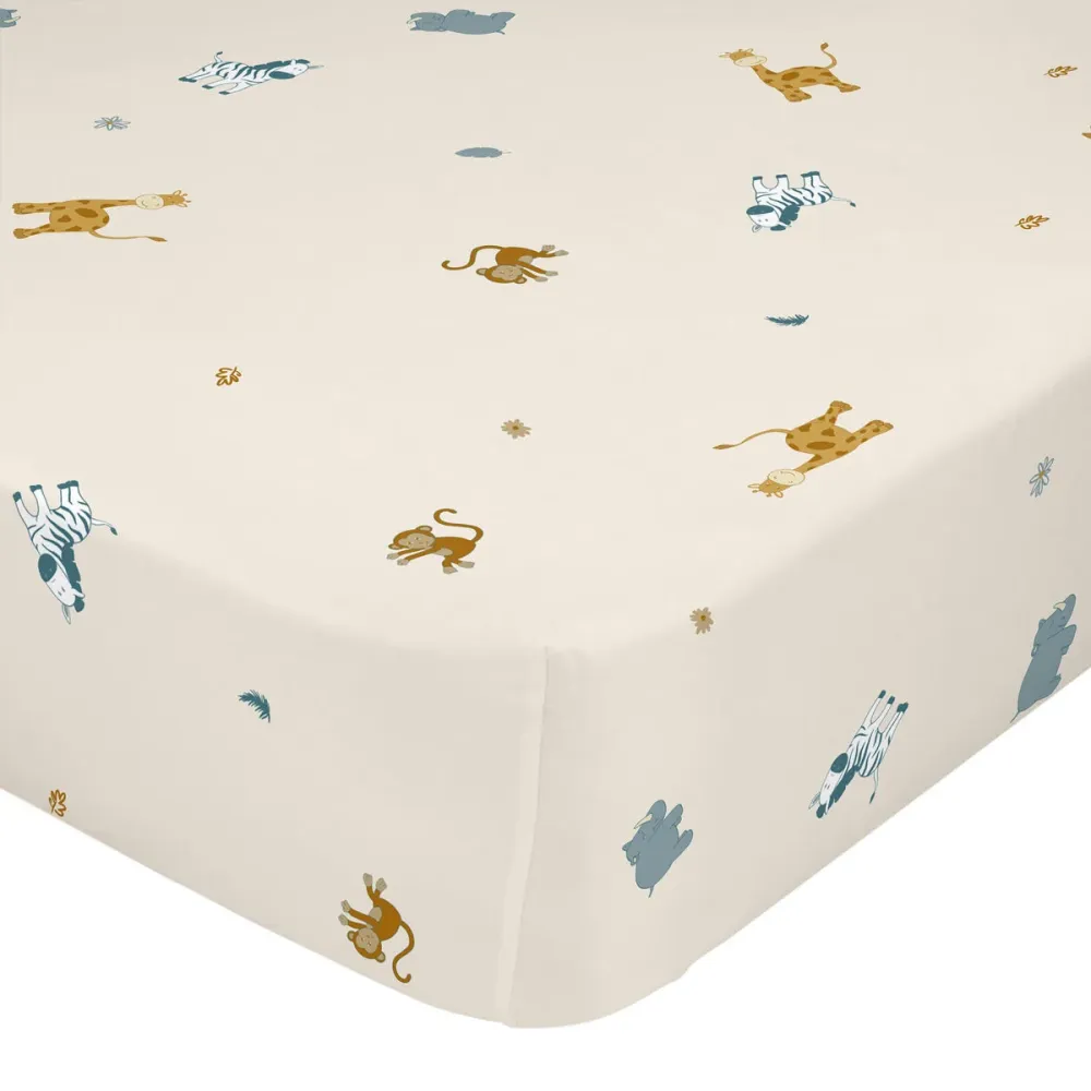 Bettlaken HappyFriday Animals Bunt 105 x 200 x 32 cm
