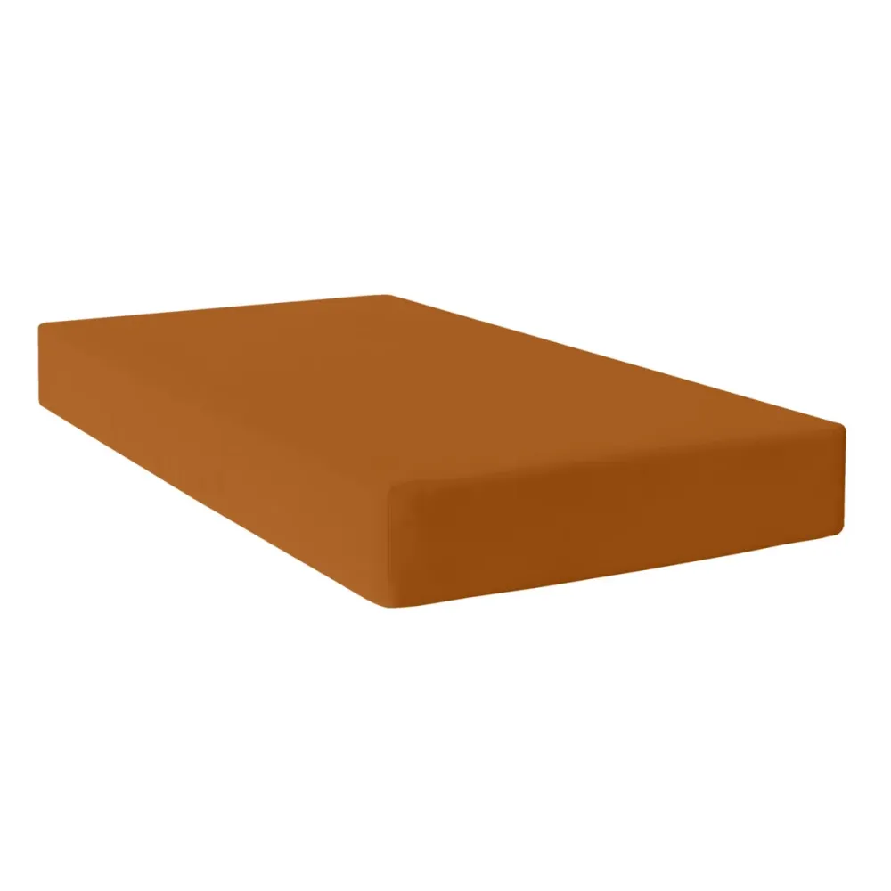 Bettlaken HappyFriday BASIC Terrakotta 200 x 200 x 32 cm
