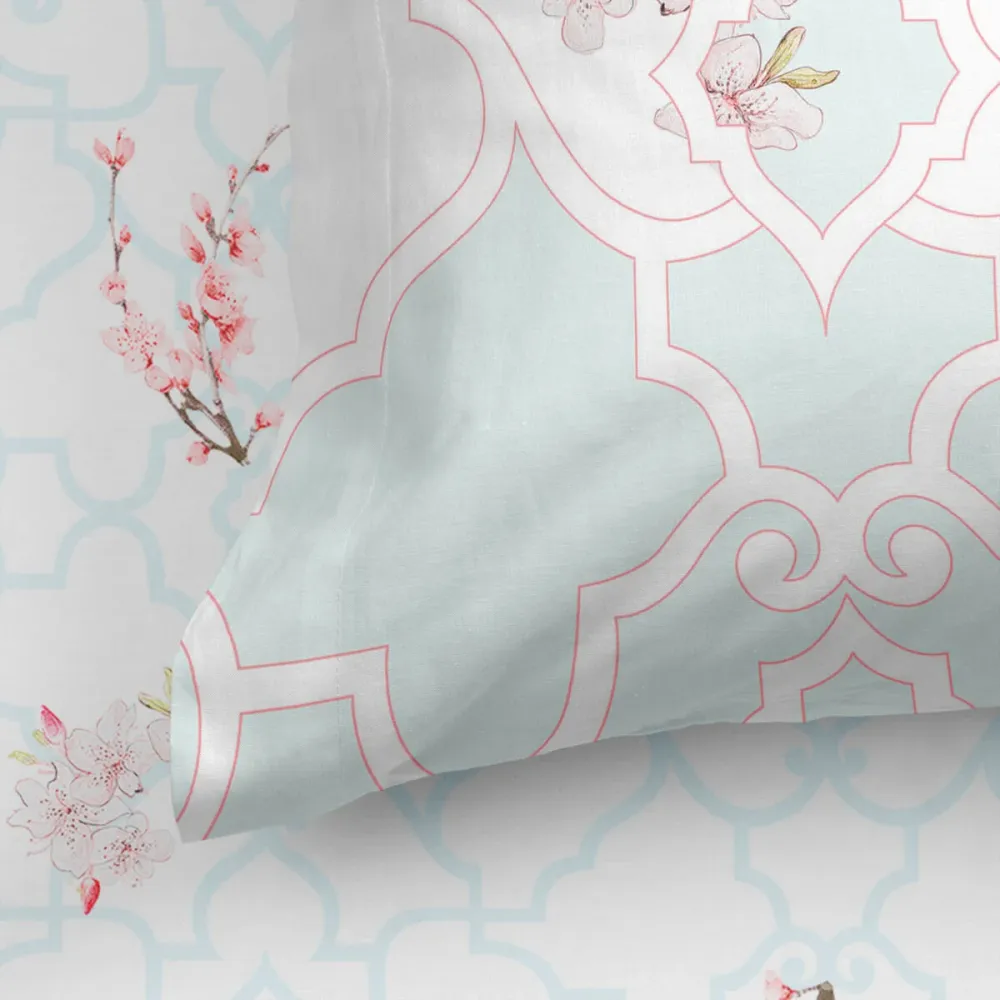 Bettlaken HappyFriday Sakura Bunt 140 x 200 x 32 cm