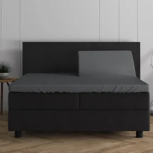 Doppelt Jersey 220 gr. Splittopper Spannbettlaken Anthrazit 180 x 200/220 cm
