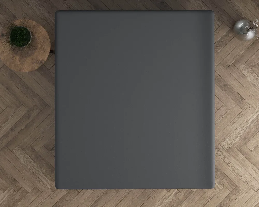 Doppelt Jersey 220 gr. Topper Spannbettlaken Anthrazit 160/180 x 200/220 cm