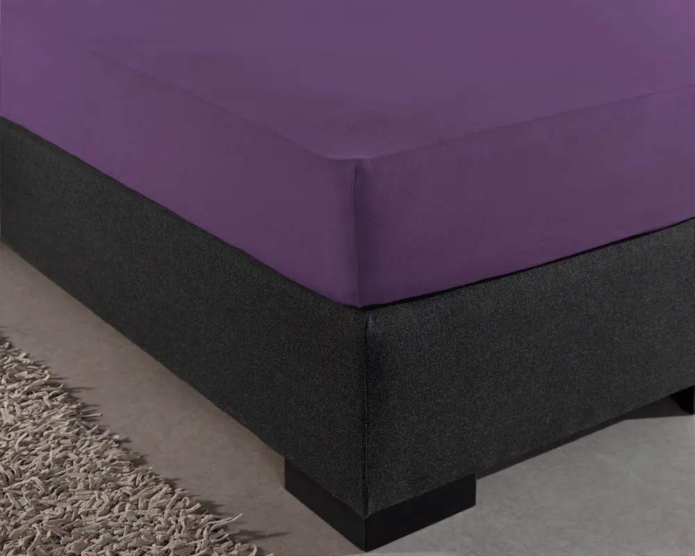 Einzel Jersey 135 gr. Spannbettlaken Lila 190/200 x 200/220 cm