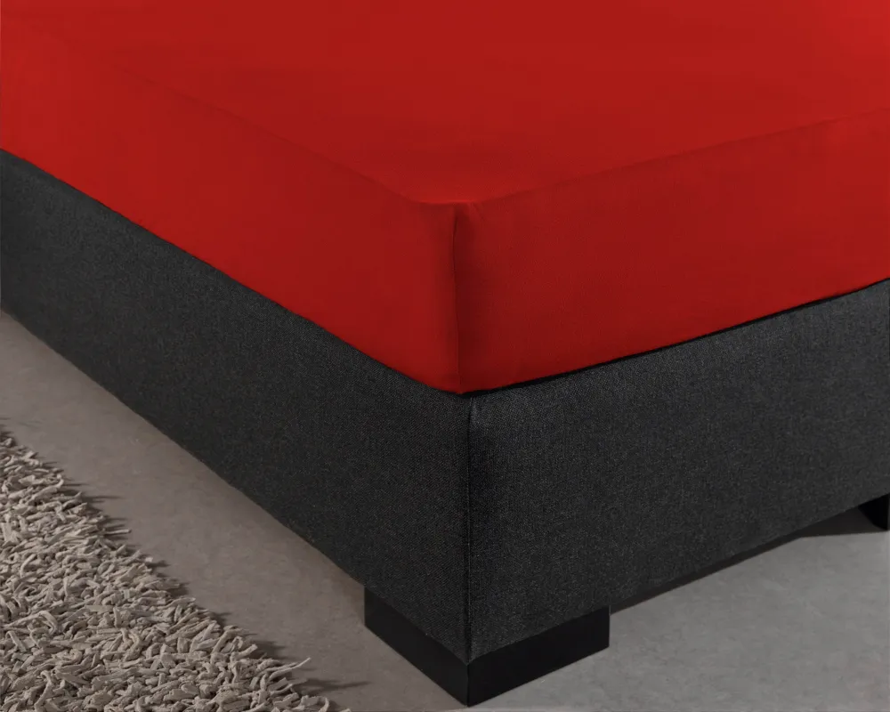Einzel Jersey 135 gr. Spannbettlaken Rot 140 x 200 cm