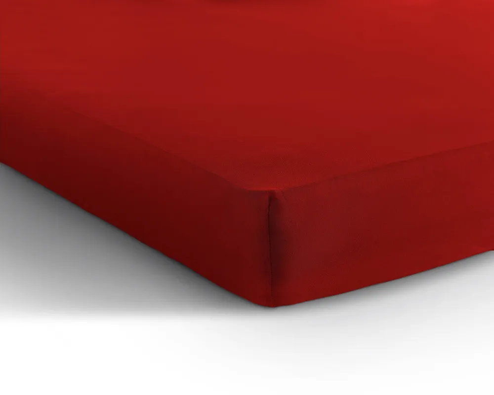 Einzel Jersey 135 gr. Spannbettlaken Rot 140 x 200 cm