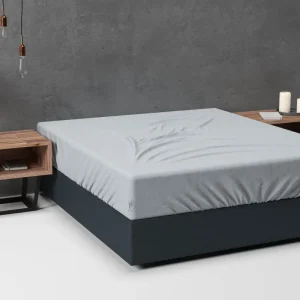 Flanel Basic Spannbettlaken Grau 180 x 200 cm