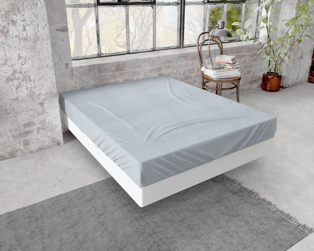 Flanel Premium Spannbettlaken Grau 140 x 200/210 cm