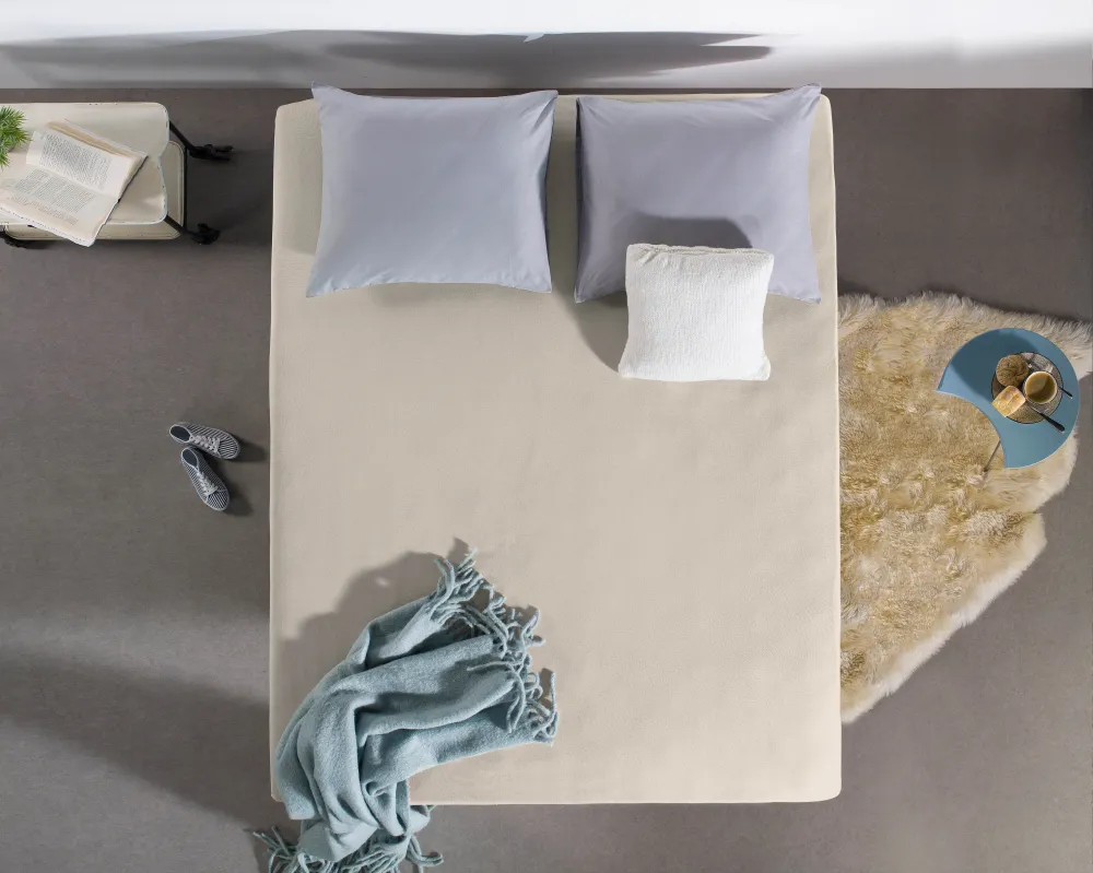 Jersey Topper Spannbettlaken Creme 70/80/90 x 200/220 cm