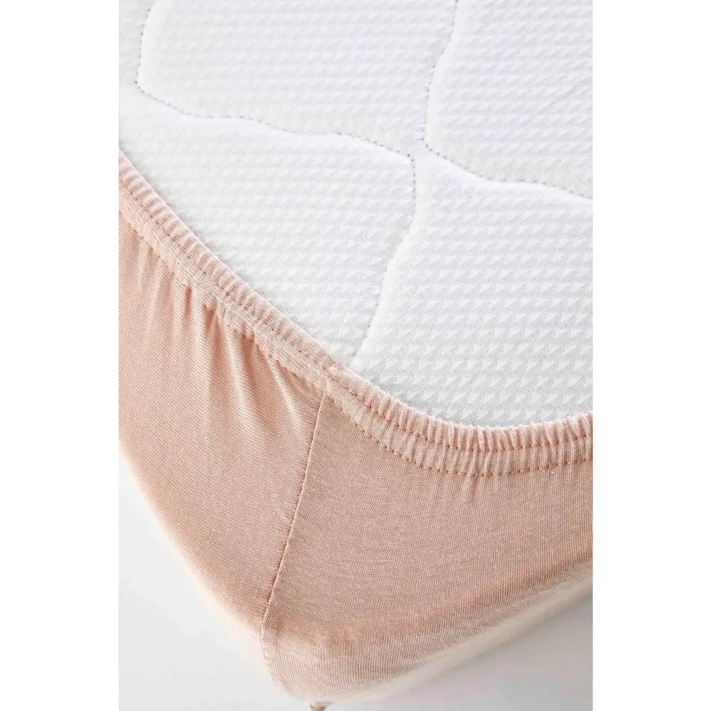 Karaca Home Jersey Fitted Bettlaken Lachs Rosa (140x200 cm) Öko-Tex Zertifiziert