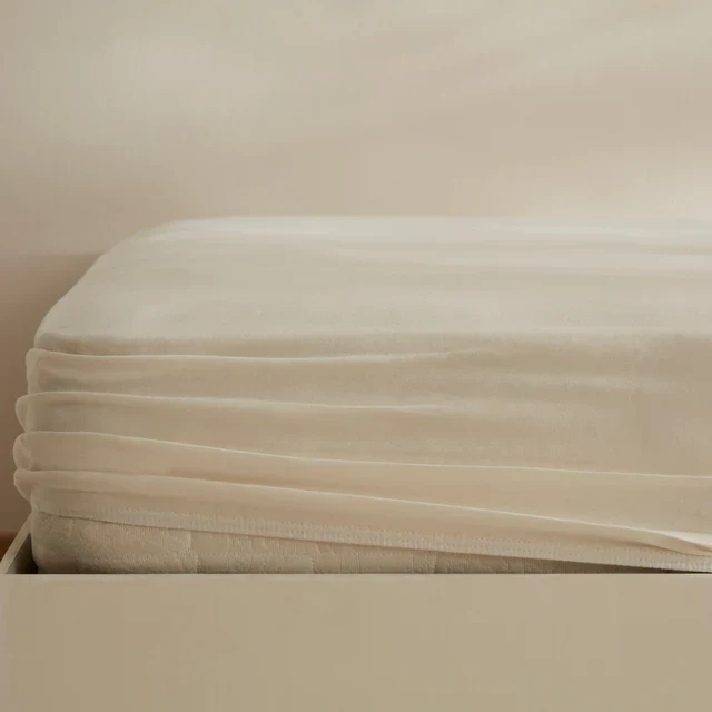 Karaca Home Jersey Spannbettlaken, 180x200+30 cm, Creme