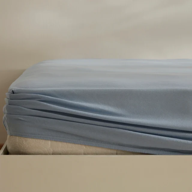 Karaca Home Jersey Spannbettlaken, 180x200+30cm, Blau