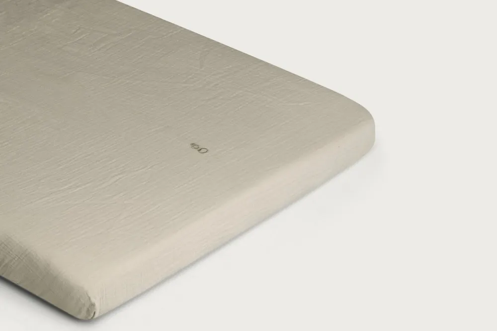 Spannbettlaken 60x120cm - muslin fitted sheet Thyme - Garbo & Friends