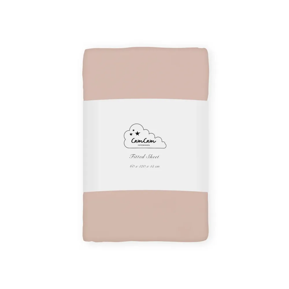 Spannbettlaken, 60x120x15cm - GOTS - Dusty Rose