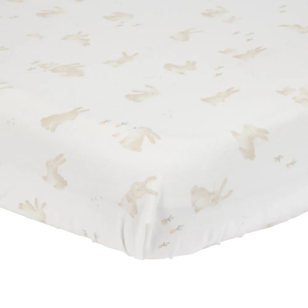 Spannbetttuch Junior 70x140/150 cm - Weiß - Baby Bunny