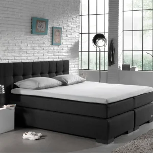 Split Topper Jersey Spannbettlaken Weiss 180 x 220 cm