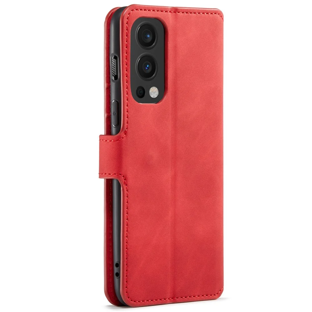 DG.MING OnePlus Nord 2 5G Retro Hülle - Rot