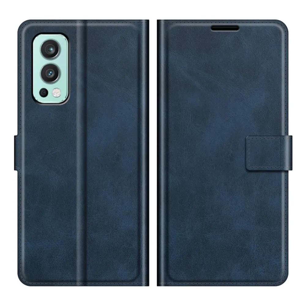 Geldbeutel ähnlichen Stil, Lederhülle für OnePlus Nord 2 5G - Blau