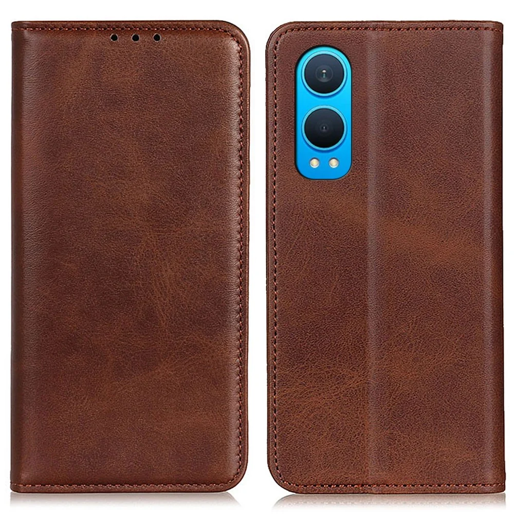 Geldbeutel ähnlichen Stil, Lederhülle für OnePlus Nord CE4 Lite / Oppo K12x - Kaffee