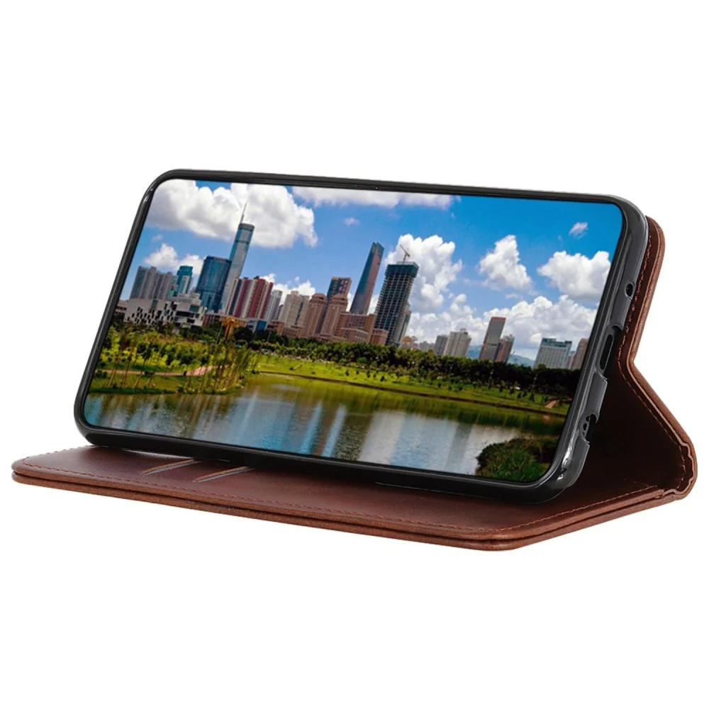 Geldbeutel ähnlichen Stil, Lederhülle für OnePlus Nord CE4 Lite / Oppo K12x - Kaffee