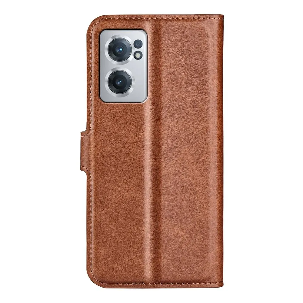 Geldbeutel ähnlichen Stil, Lederhülle für OnePlus Nord CE 2 5G - Hellbraun