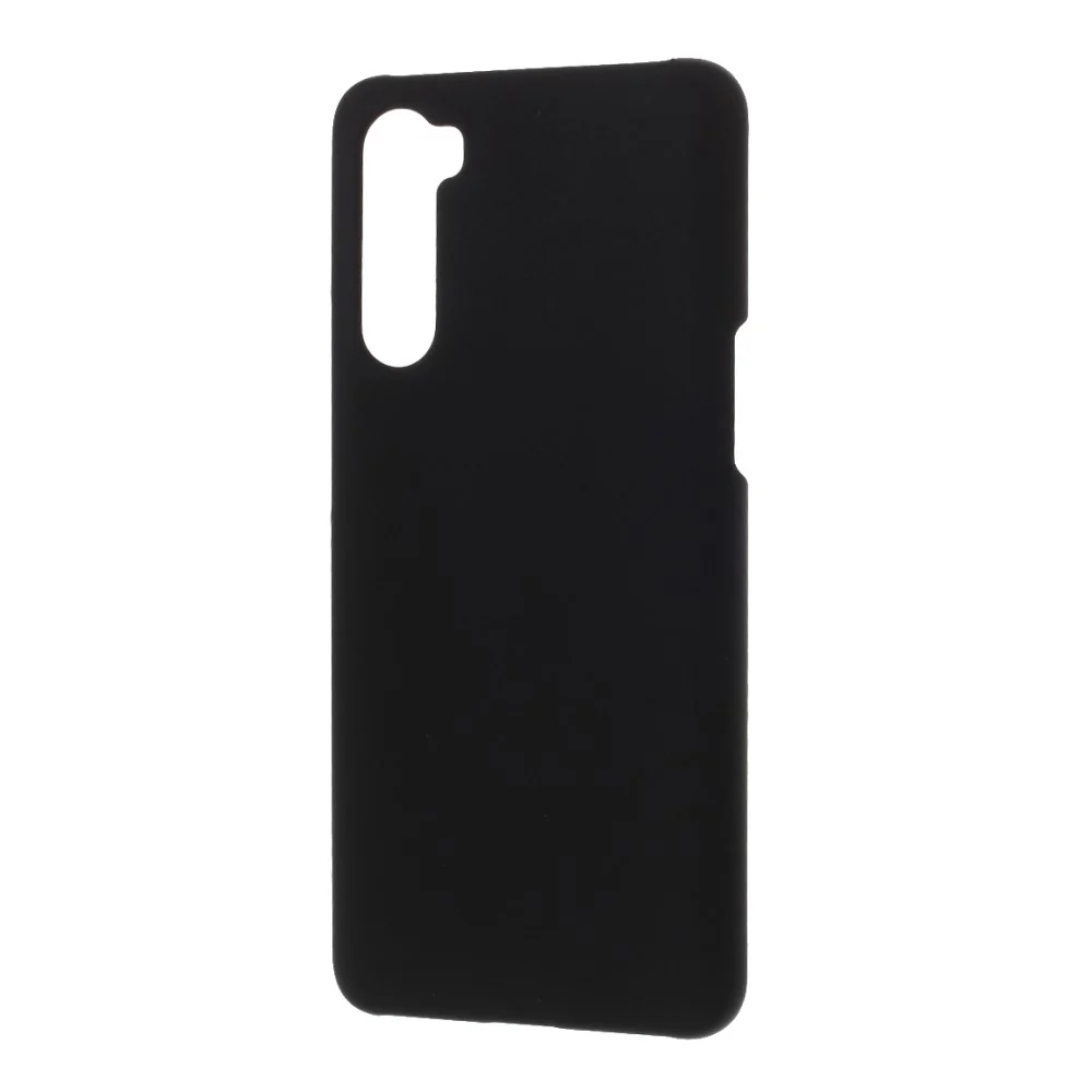 Gummierte Hard PC Back Handytasche für OnePlus Nord - Schwarz