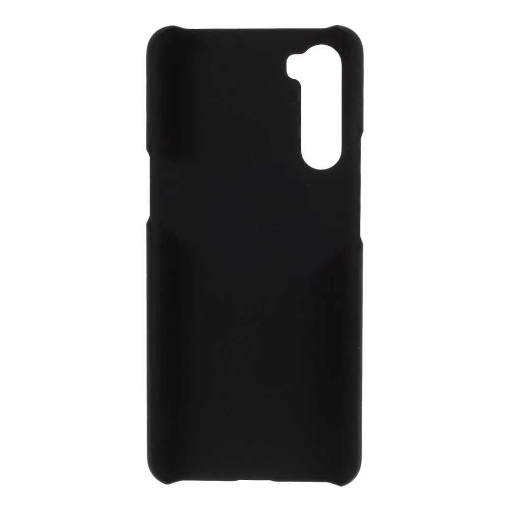 Gummierte Hard PC Back Handytasche für OnePlus Nord - Schwarz