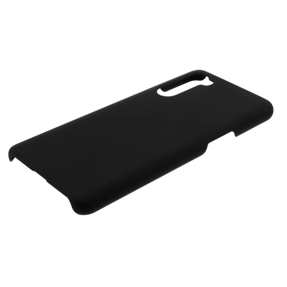 Gummierte Hard PC Back Handytasche für OnePlus Nord - Schwarz