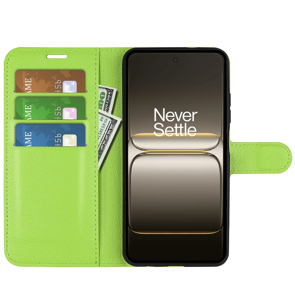 Klassische OnePlus Nord CE5 Flip Hülle - Grün
