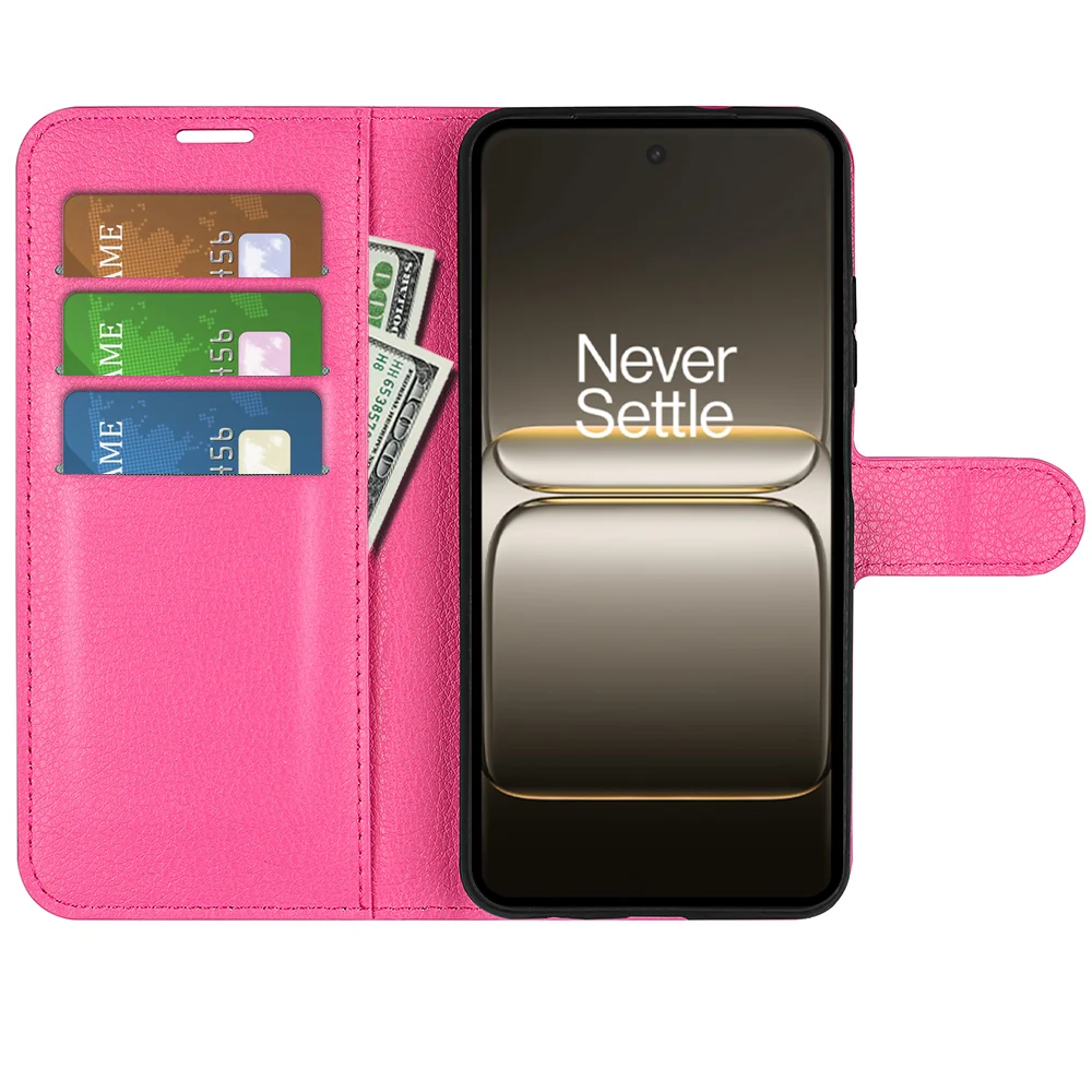 Klassische OnePlus Nord 5 Flip Hülle - Rosenrot